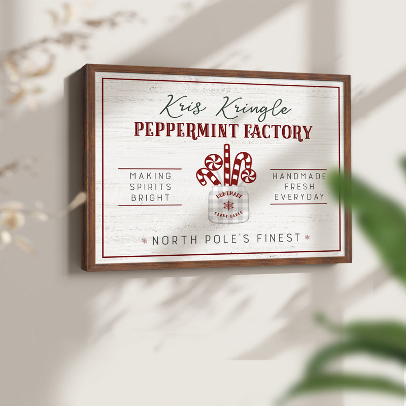 Menthe poivrée - reproduction encadrée, Noyer, H 16 po x l 20 po