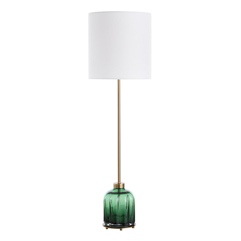 Vesel Green Glass Buffet Lamp