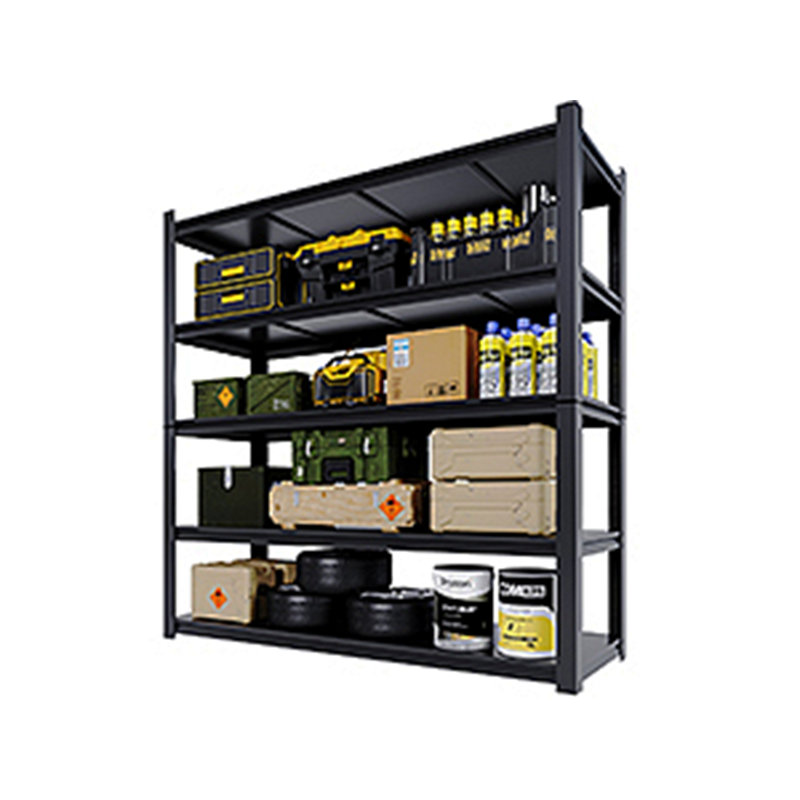 Larges tablettes en métal noir de 59 po, avec 5 cloisons amovibles, grande capacité, support de charge robuste, convenant au garage, à la cuisine et au bureau.