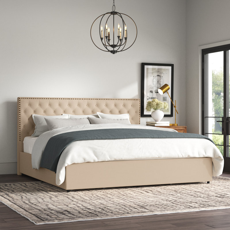 Cletus Upholstered Platform Storage Bed, King