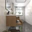 Ensemble de meuble-lavabo mural simple l 42 po Turnerville-1158338028