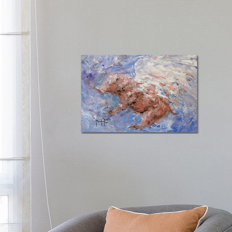 Heavenly Pig by Joseph Marshal Foster - Wrapped Canvas Painting, 66.04 cm H x 45.72 cm W x 3.175 cm D