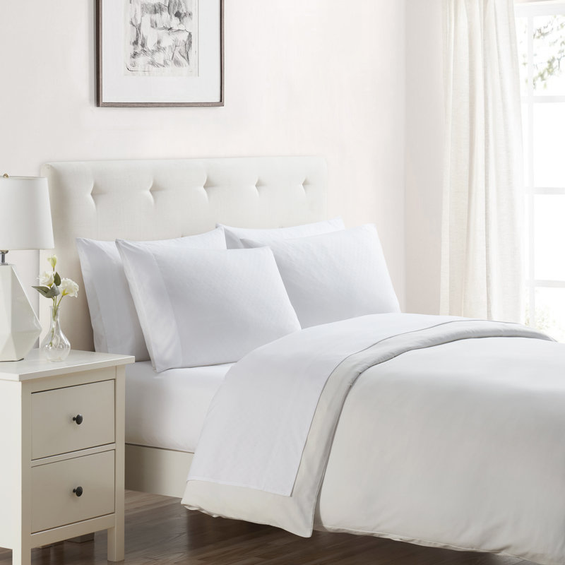 Winny 6-Piece Trellis Embossed Microfiber Bed Sheet Set, Full Sheet Set + 4 Standard Pillow Case