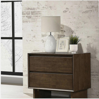 Table de chevet 2 tiroirs Hemlock