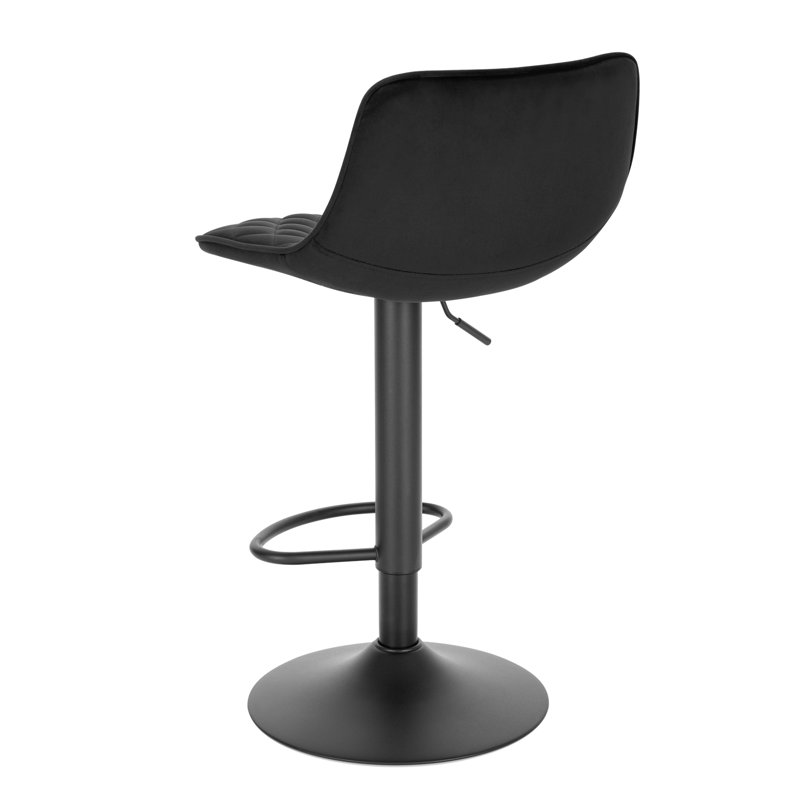 Rhona Height Adjustable Swivel Bar Stool, Black