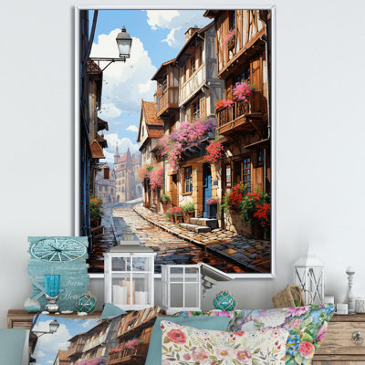 Art français sur toile, "French Quaint Streets Of Colmar II"