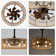 20"  Ceiling Fan with Light, Hand-Made Rattan String Shade, 6 Light and 3 Fan speed