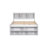 Full Bed With Storage Headboard And Under - End White Size Bookcase Headboard, Underbed Case-850527110