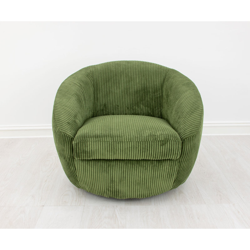 Olivia Swivel Barrel Chair, Dusty Olive