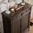 Dark Walnut Solid Wood Shoe Storage Bench-1721151988