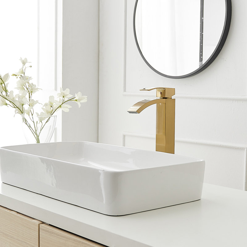 Robinet pour vasque de salle de bain à poignée simple Waterfall