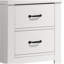 Table de chevet 2 tiroirs 21,5 po