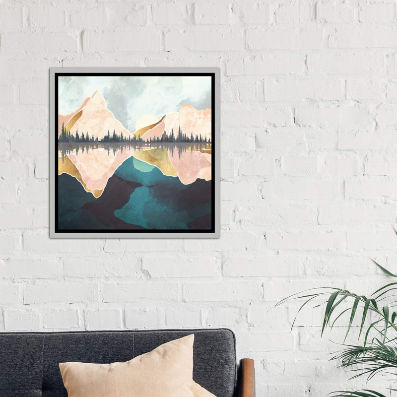 Reproduction d’été par SpaceFrog designs-impression, H 26 po x l 26 po x P 1,5 po, Toile avec cadre argenté