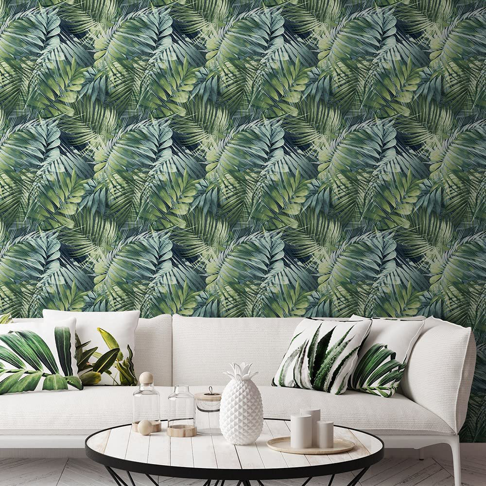 Grandeco Antigua Green Palm Wallpaper - Image 6