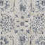 Tapis oriental bleu / crème en polypropylène tissé à la machine Aldoris-1874172517