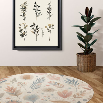 Tapis tressé pastel
