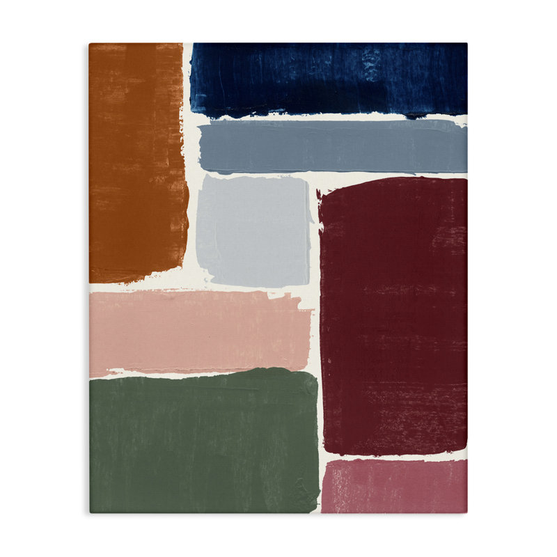 Art mural sur toile à motif de formes asymétriques par Victoria Barnes, H 30 po x l 24 po