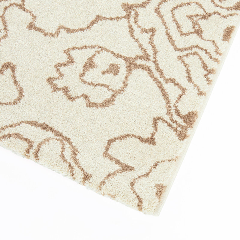 Tapis traditionnel biologique Stuart Beige, 7 pi 10 po x 10 pi