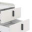 Ensemble de 2 tables de chevet modernes avec plateau en marbre et 2 tiroirs-667623082