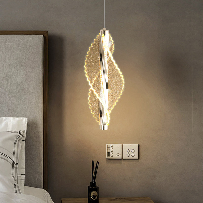 1-light Modern Acrylic Dimmable Chandelier Black, 1, Silver, 720