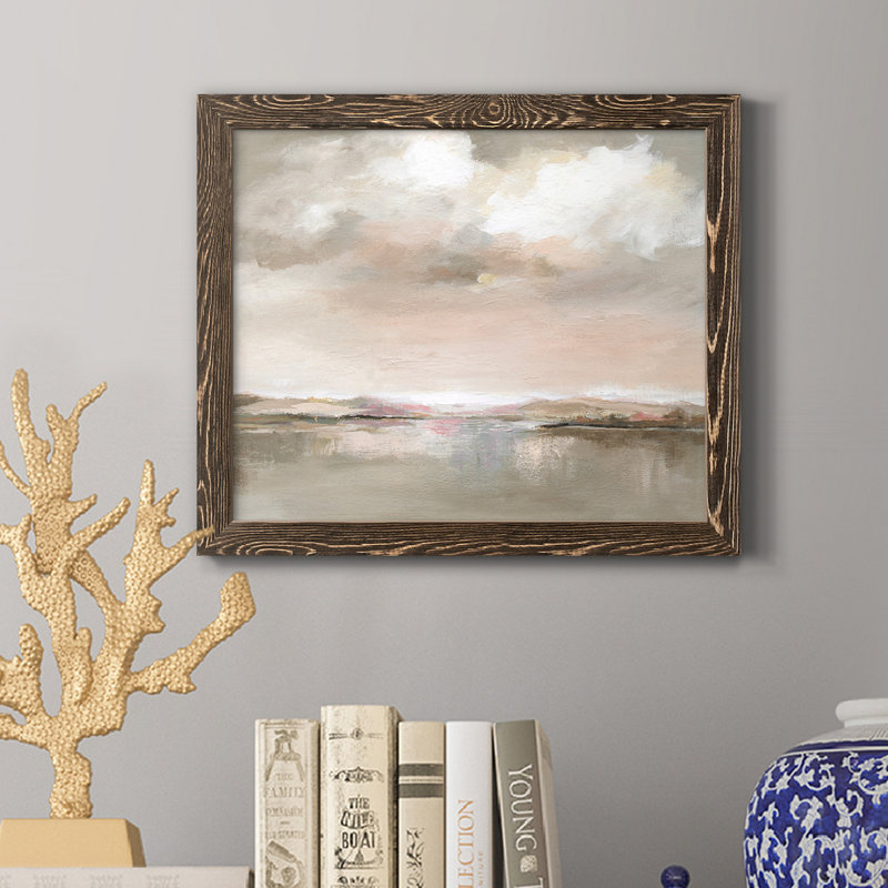 «Evening Drama», reproduction d'art sur toile encadrée, H 20 po x l 17 po x P 1,5 po, Noyer