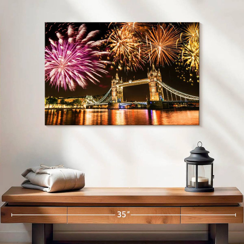 Kavia Fireworks Over Tower Bridge, 16" H x 24" W