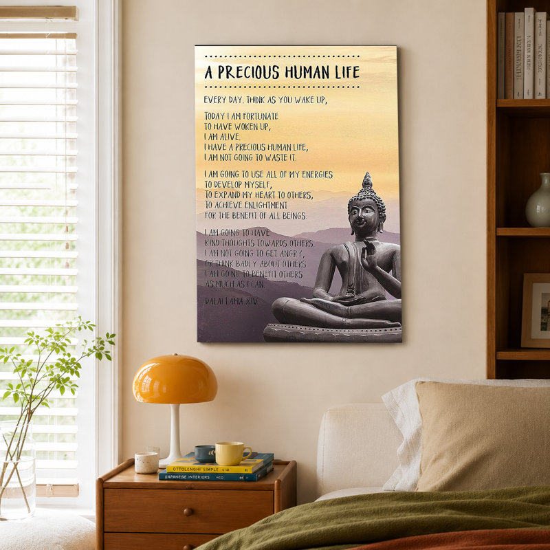 «Buddhist Meditation Spiritual Quotes», affiche inspirante sur toile, 20 x 30 pouces