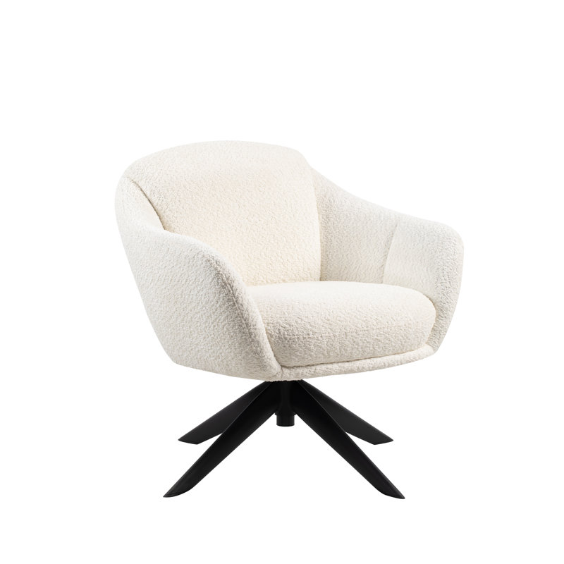 Méridienne pivotante en métal et en tissu Lisete, Polyester blanc