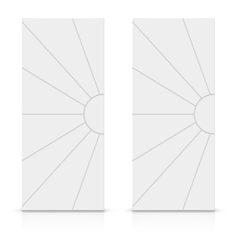 Portes de placard coulissantes à panneaux, Crème clair, 84 po x 96 po