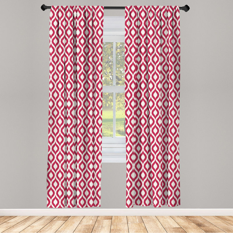 Geometric Semi-Sheer Rod Pocket Sliding Panel, 28" x 63"
