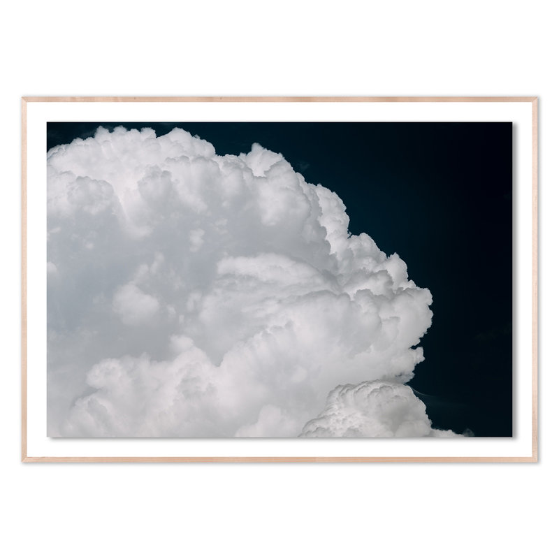 « cumulus » par michael schauer-cadre photo, impression sur papier, H 51 po x l 72 po x P 2,5 po, Naturel