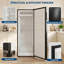 6,8 pieds cubes Pi. Congélateur vertical, congélateur vertical métallique avec thermostat réglable et tablettes amovibles, porte réversible