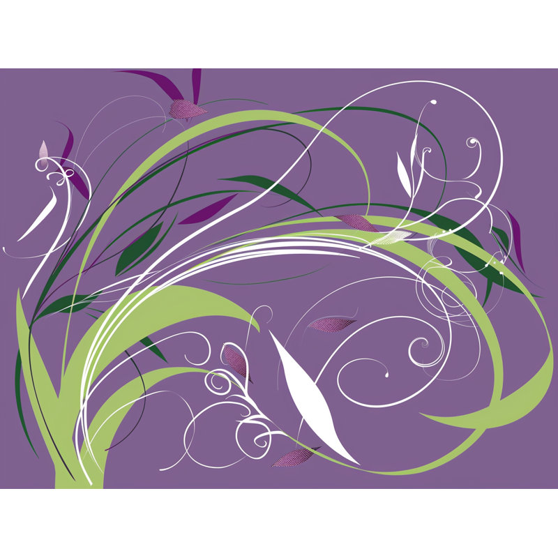 Literie fraîche à courbes florales, Édredon simple