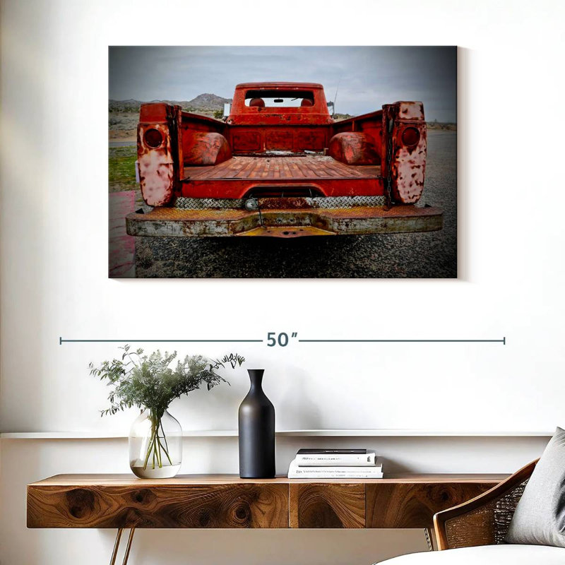 Mehar Back End rétro rouge Pick Up, H 26 po x l 39 po