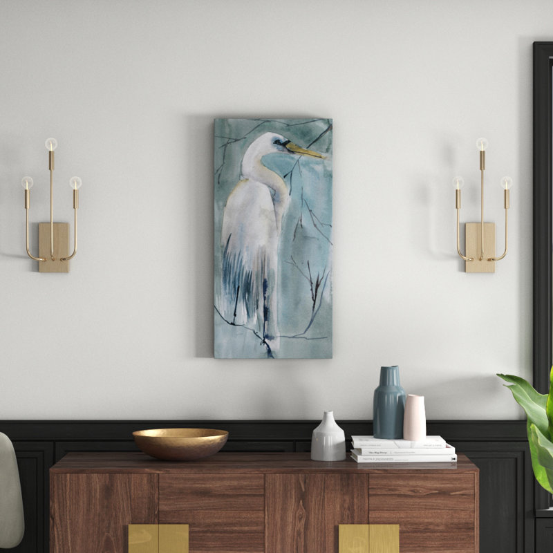 White Swan - Wrapped Canvas Print, 91cm H x 45cm W