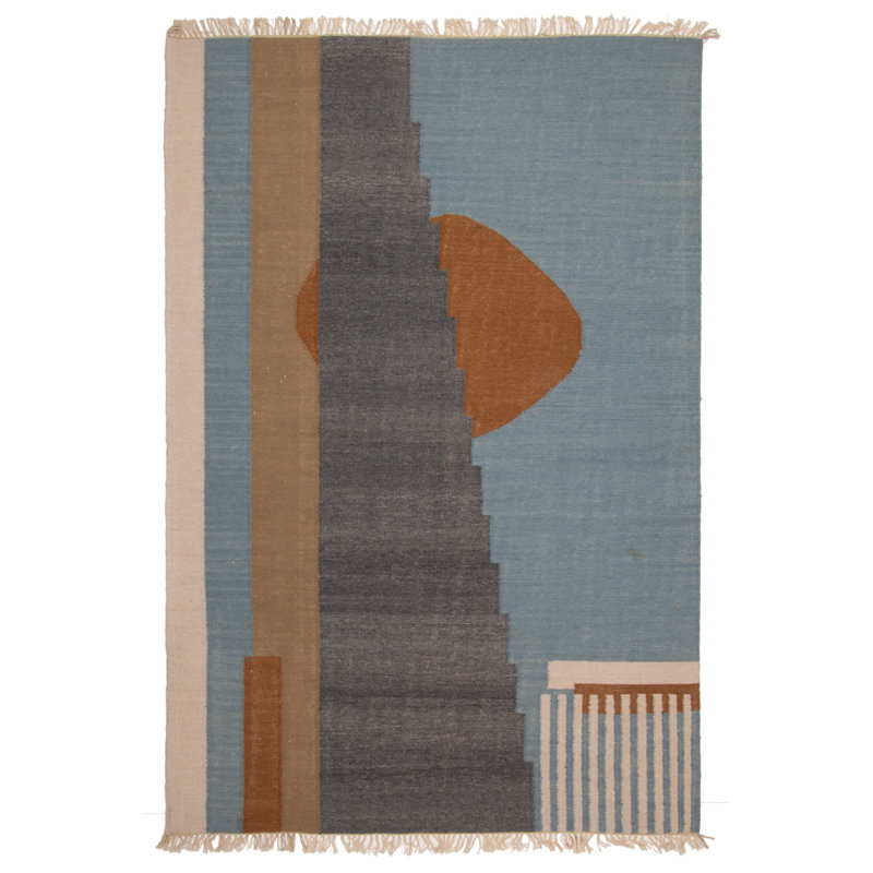 Kilim turquoise Ankara 5 pi 2 po x 7 pi 10 po