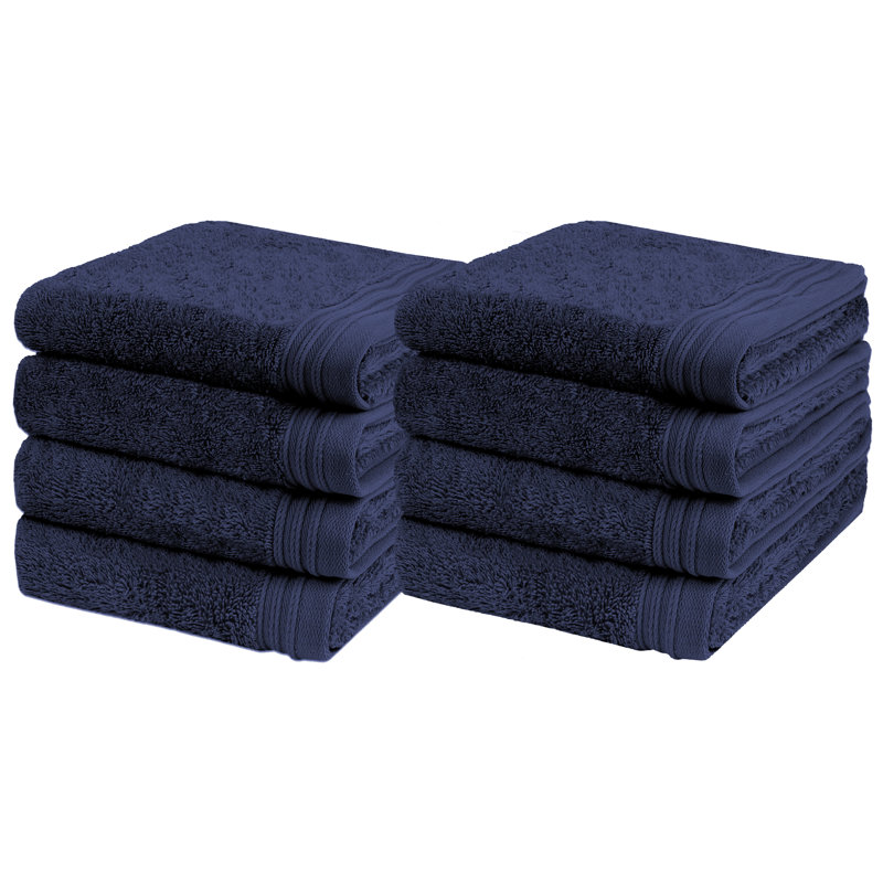 Raquel Midweight Hand Towel,  Navy Blue