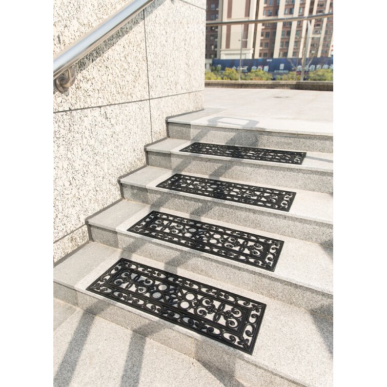 Canora Grey Non-Slip Black Stair Treads, Wayfair