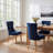 Navy Blue Upholstered Dining Chairs Set Of 2 Tufted Backrest Solid Wood Legs Modern Classic Design For Kitchen Dining Room Living Room-126592382
