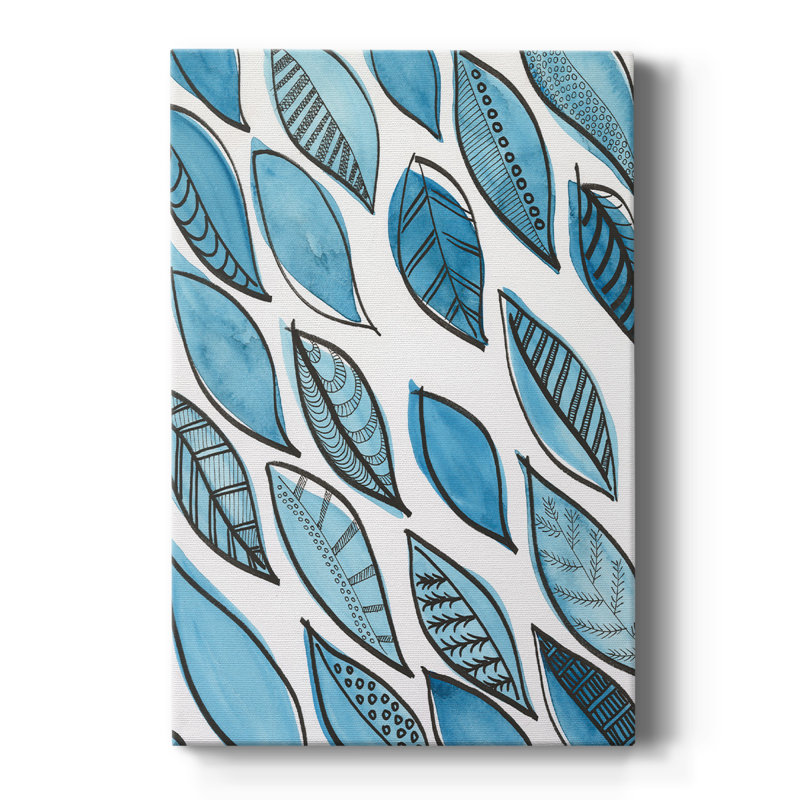 Motif de formes de feuilles I - galerie Cavas sur mesure, H 12 po x l 8 po