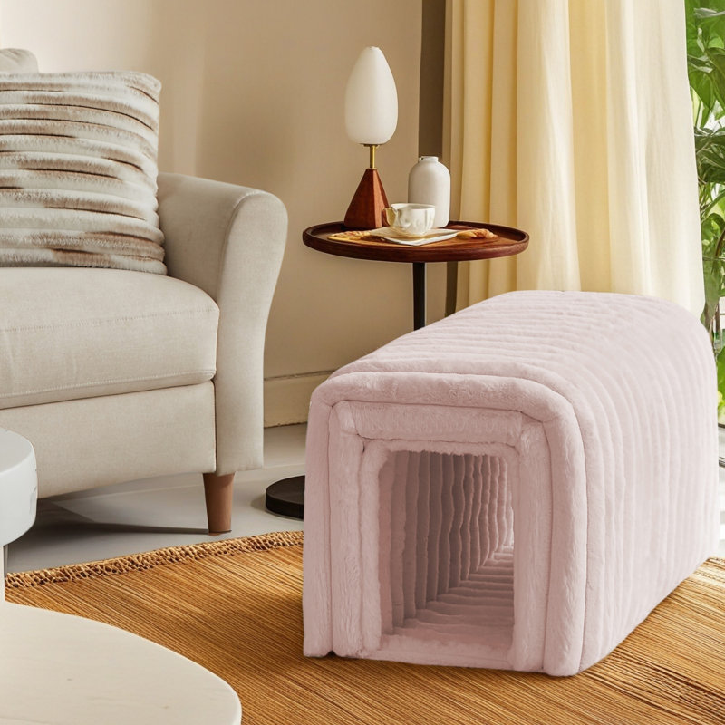 Repose-pieds avec rangement et repose-pieds pour animaux de compagnie, Rose