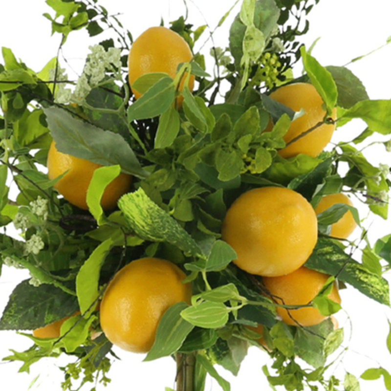 Topiaire citron dans un vase décoratif en céramique