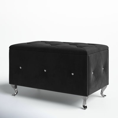 Carnes Velvet Upholstered Storage Bench