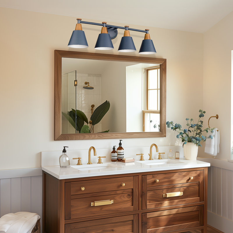 4 - Light Dimmable Vanity Light, Blue
