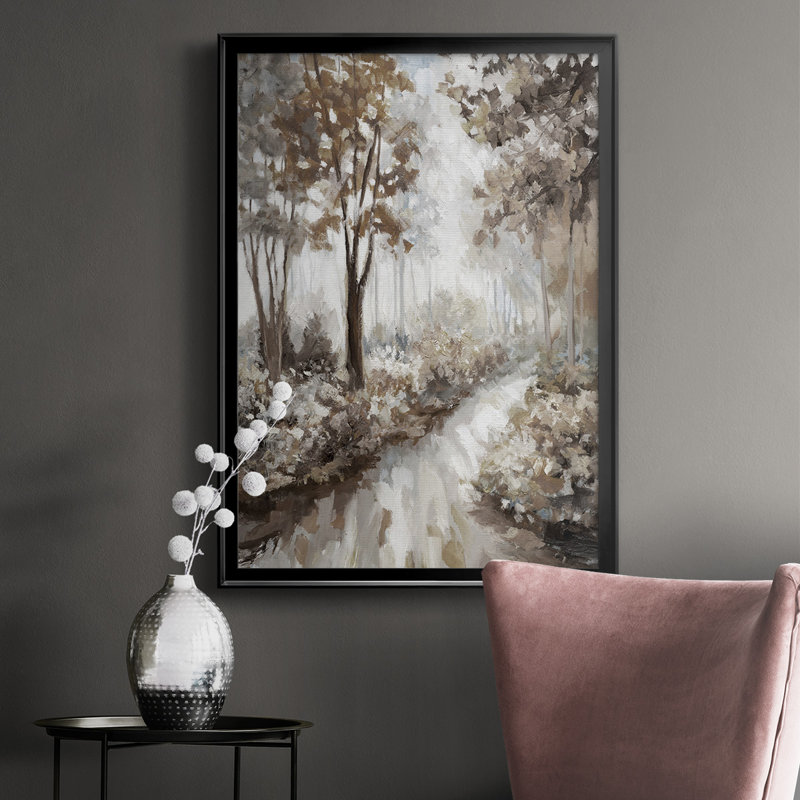 Into The Woods, reproduction encadrée de qualité supérieure - prête à être accrochée, Noir, L 22,5 po x H 30,5 po