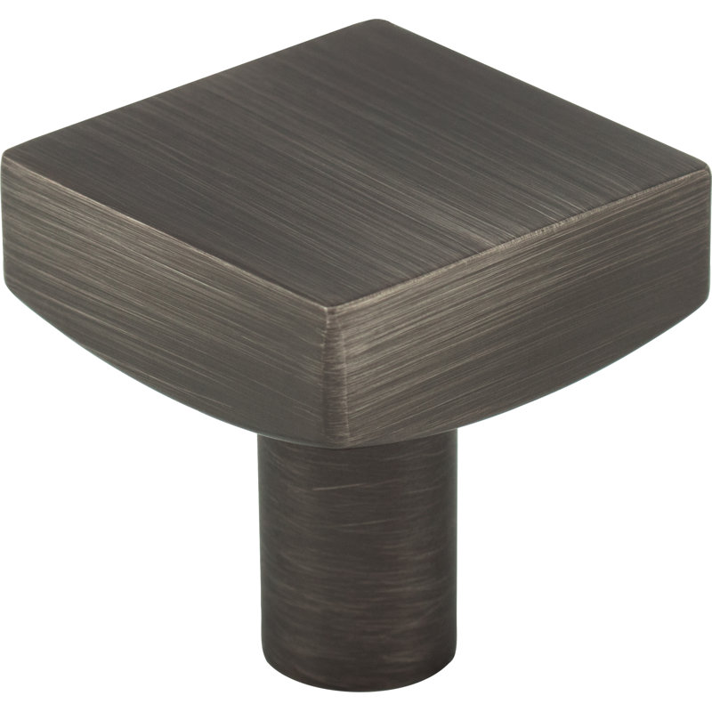 Dominique Square Knob, Brushed Pewter