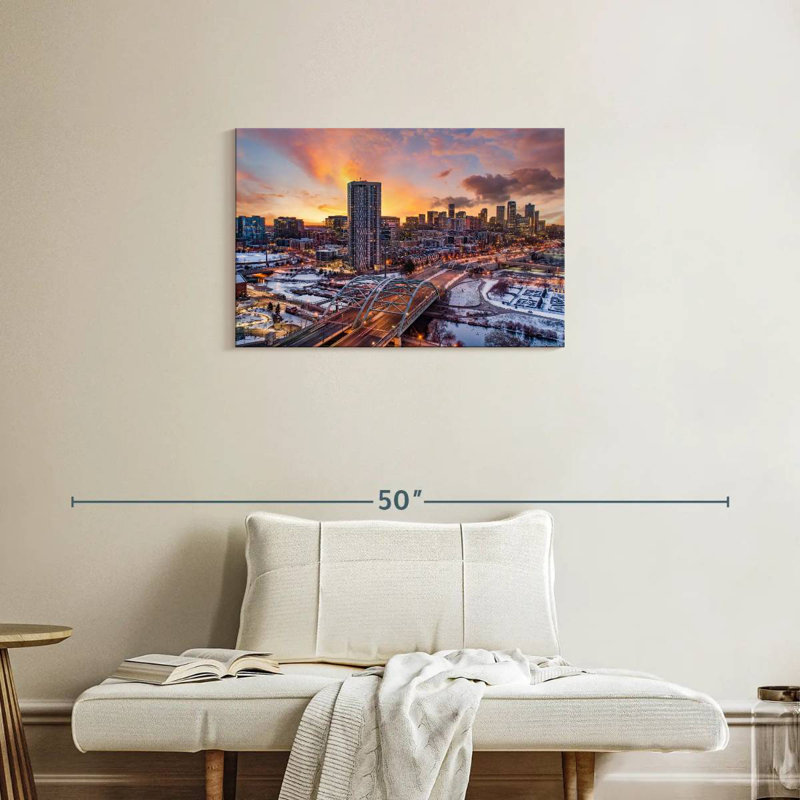 Coucher de soleil d'hiver Sireci Denver, H 20 po x l 30 po