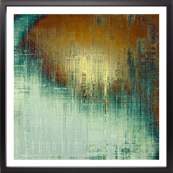 Textured Abstract 3 1 Piece Single Picture Frame Wall Art, 199.136 cm H x 199.136 cm W, Satin Black