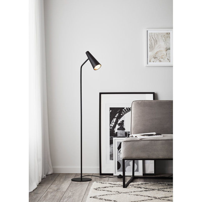 Jerome 138cm Task Floor Lamp, Black, Black