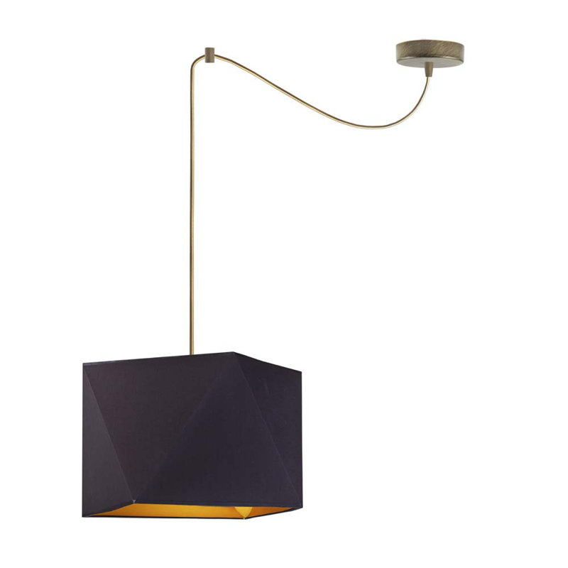 Kyisha 1 - Light Single Pendant, Black, Gold